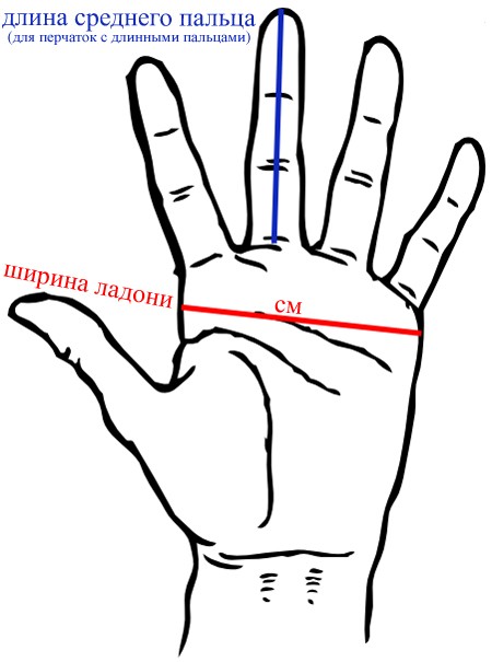 Как определить размер перчаток по ладони: таблица размеров и правила измерения руки (видео)