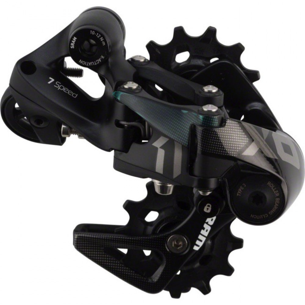 Задний переключатель. SRAM x0 7 Speed. SRAM x1.